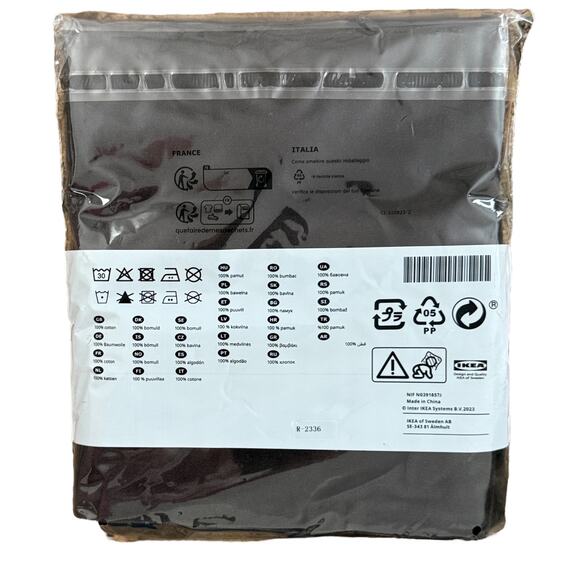 IKEA SANELA Black Cotton Velvet 20" x 20" Pillow Cover (Cover Only) - Picture 2 of 2